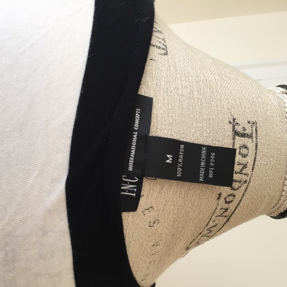 INC Bejeweled striped top size M - Picture 4 of 4